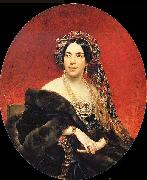 Karl Briullov Portrait of princess Mariya Volkonskaya oil painting artist